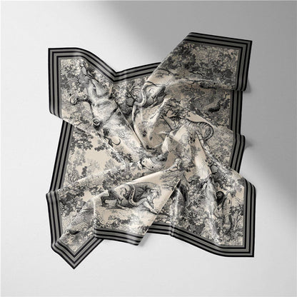Black & White Silk Scarf