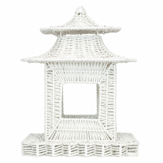 Small White Wicker Pagoda