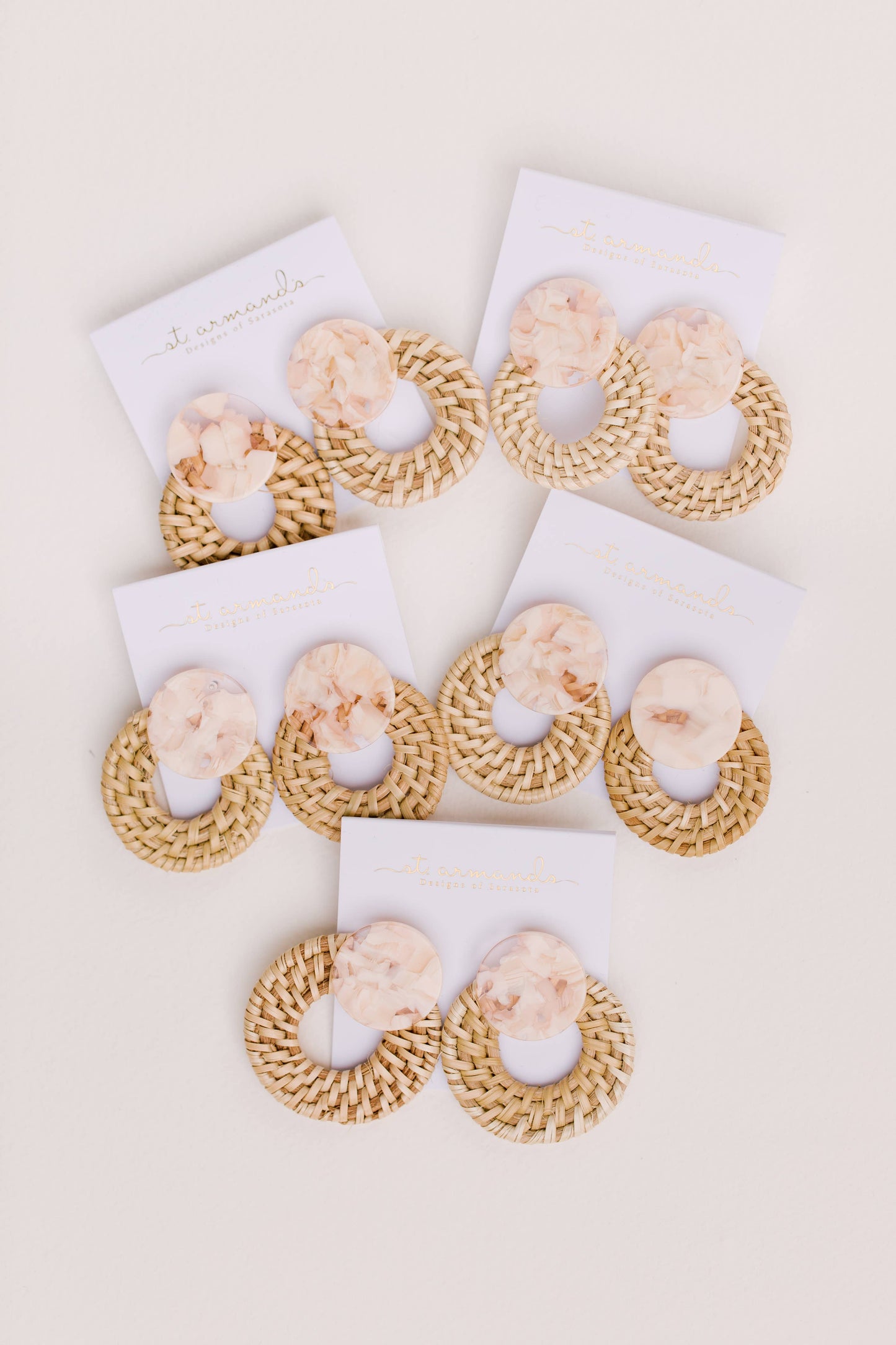 Rattan Bali Doorknocker Earrings