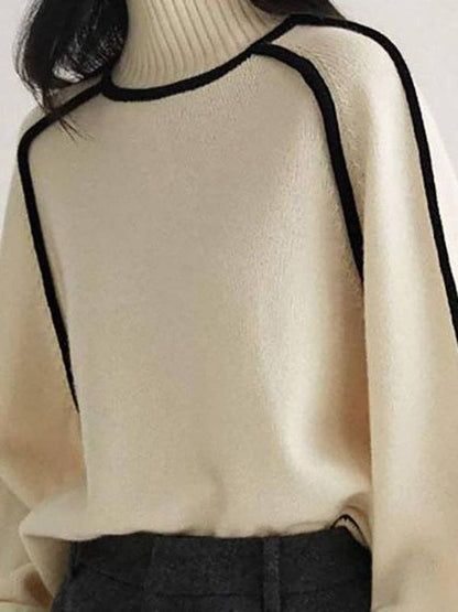 Cream & Black Sweater