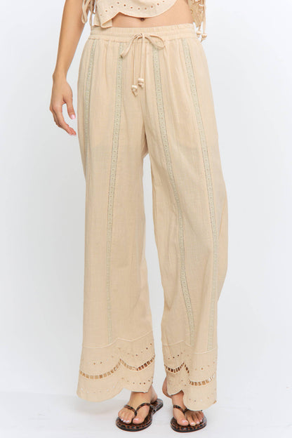 Blue Embroidered Cotton Set