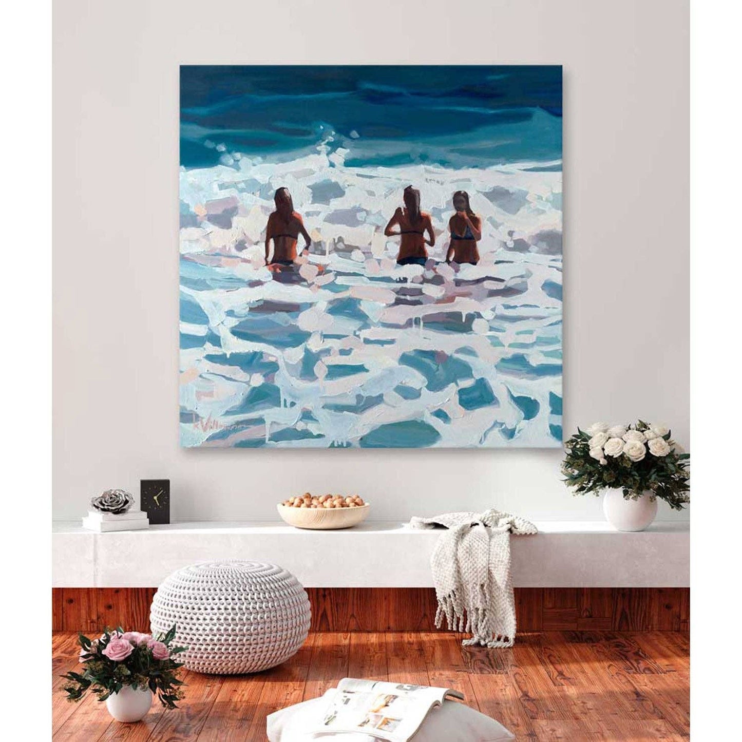Summer Sisters Canvas: 40x40"