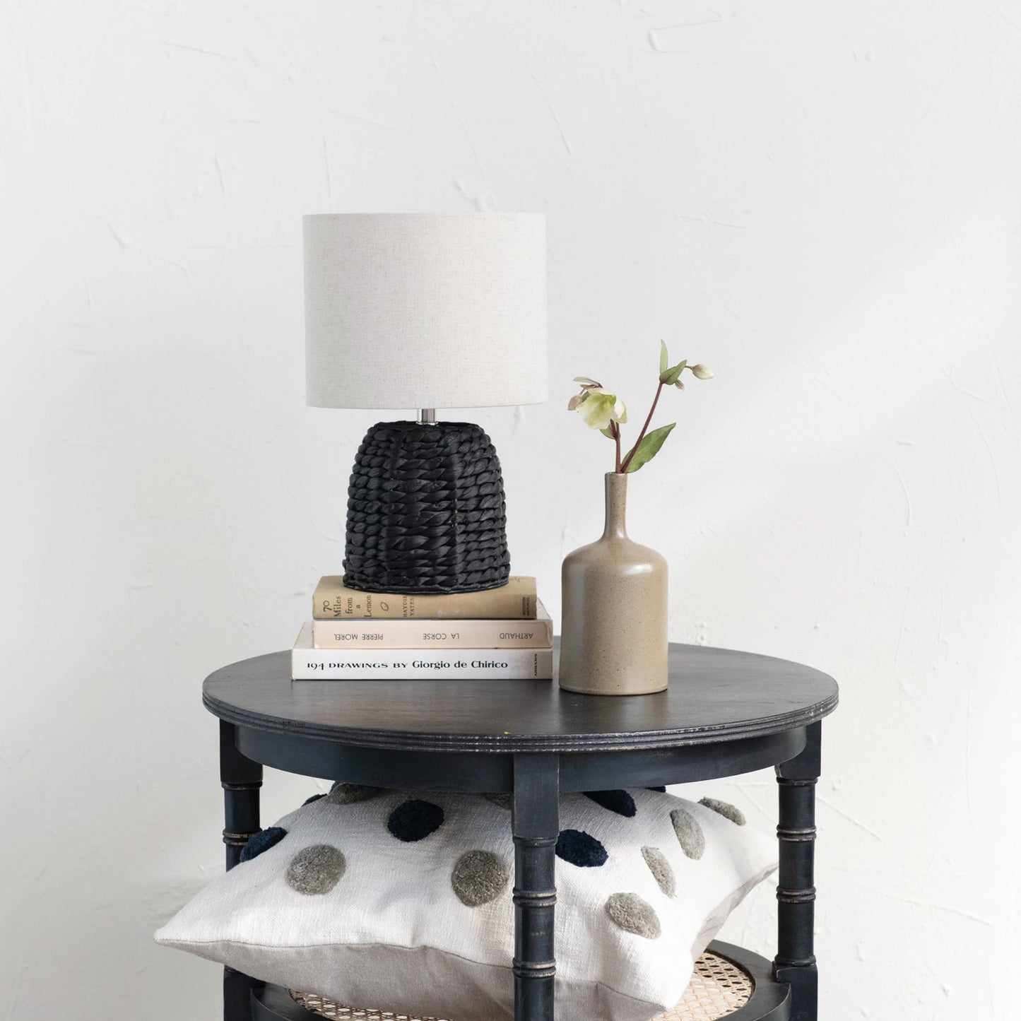 Woven Water Hyacinth Table Lamp