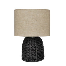 Load image into Gallery viewer, Woven Water Hyacinth Table Lamp

