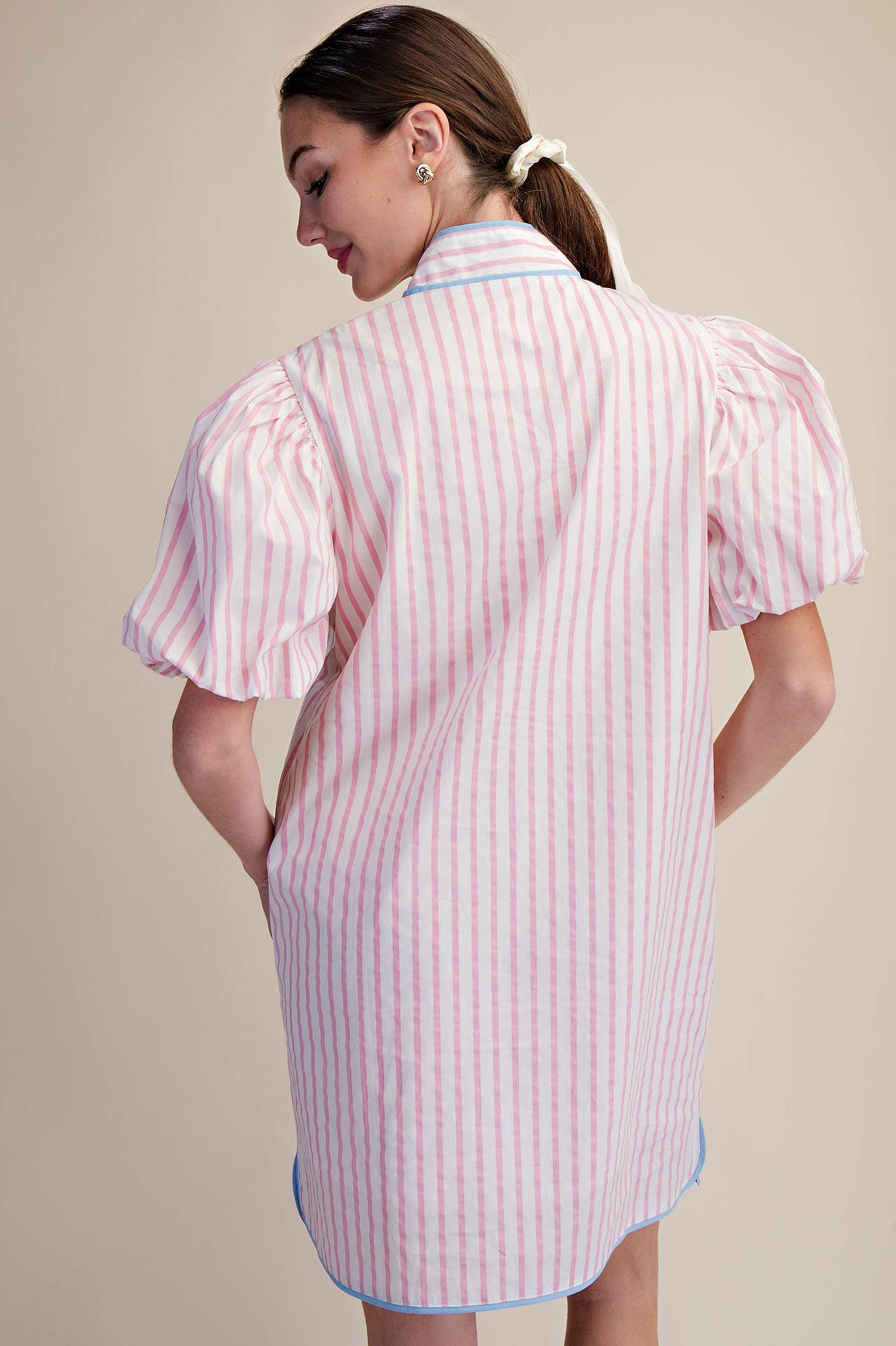 Navy Striped Dress