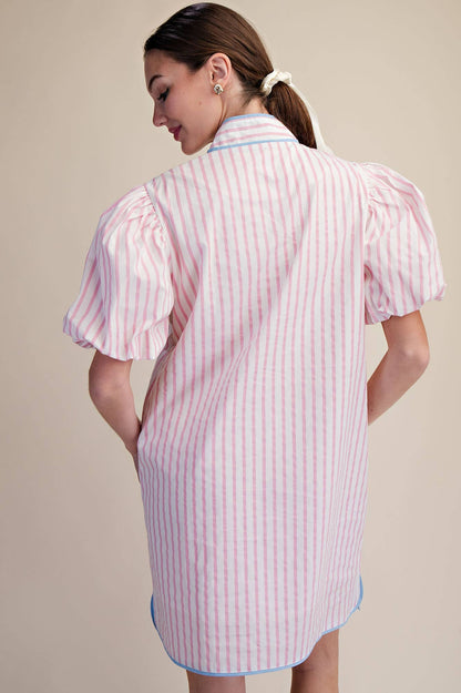 Navy Striped Dress