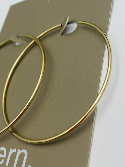 Thin Gold Hoop Earrings