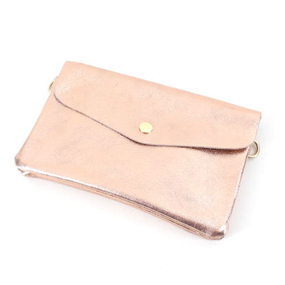 Blue Leather Crossbody Bag