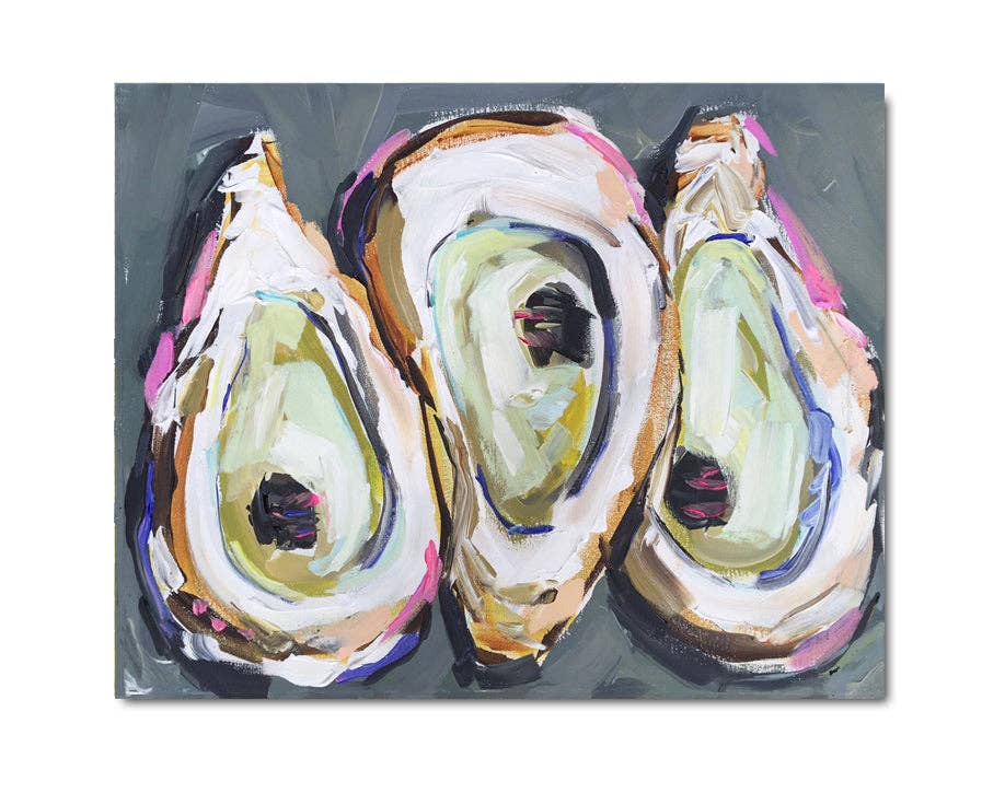 "Oysters on Blue": Print  30" x 40"