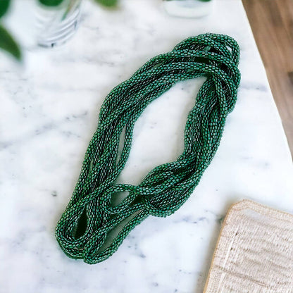 Green Multi-Layer Wrap Necklace