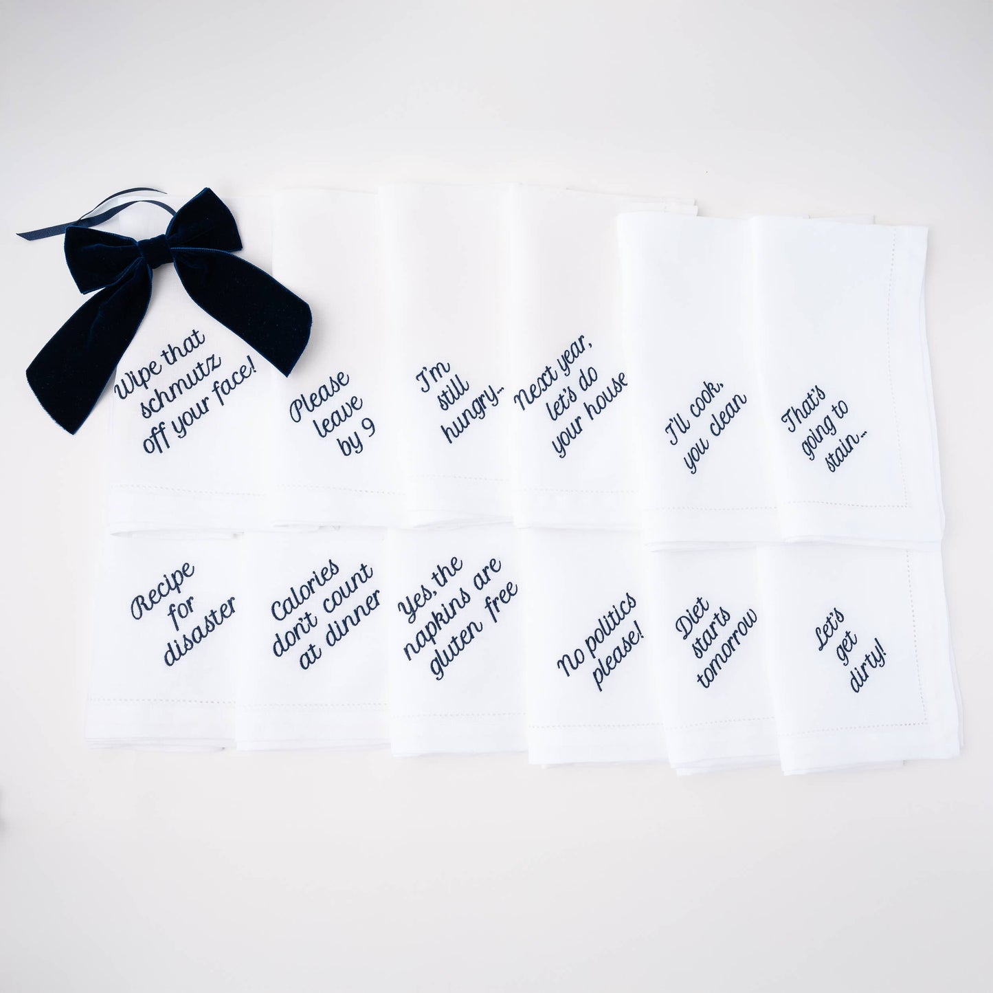 Mixed Messages Linen Dinner Napkins – Set of 12: Dusty Rose