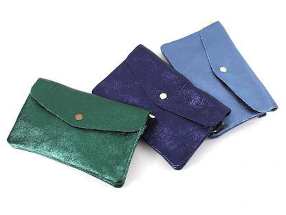 Purple Leather Crossbody Bag