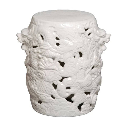 White Dragon Garden Stool