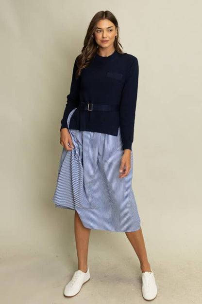 Navy Knit Dress