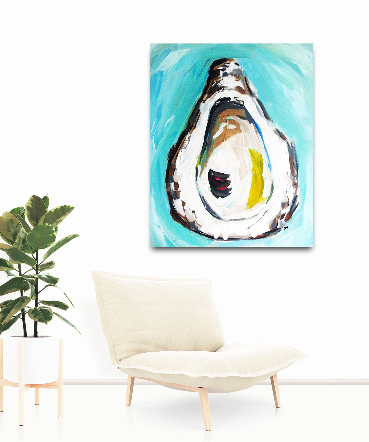 Oyster Print on Paper "Oyster with Citron": Print / 16" x 20"