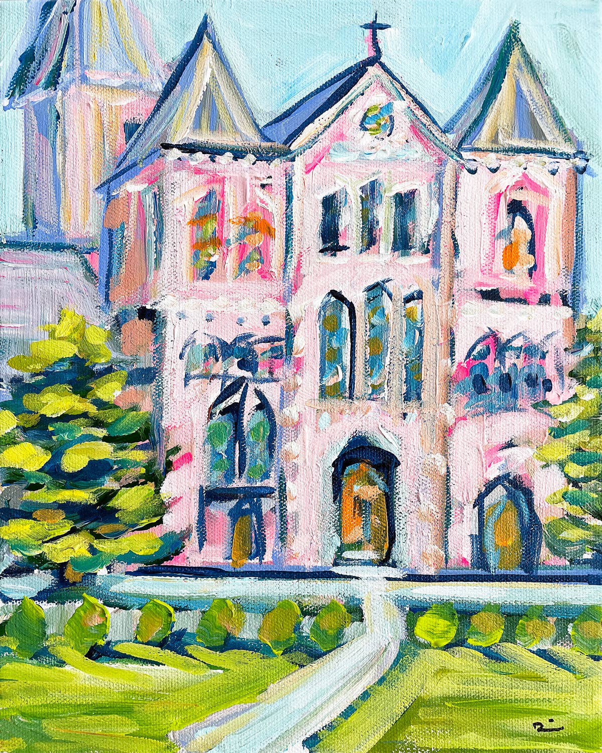 "Pink Cathedral" in Acrylic Floating Frame 16x20"