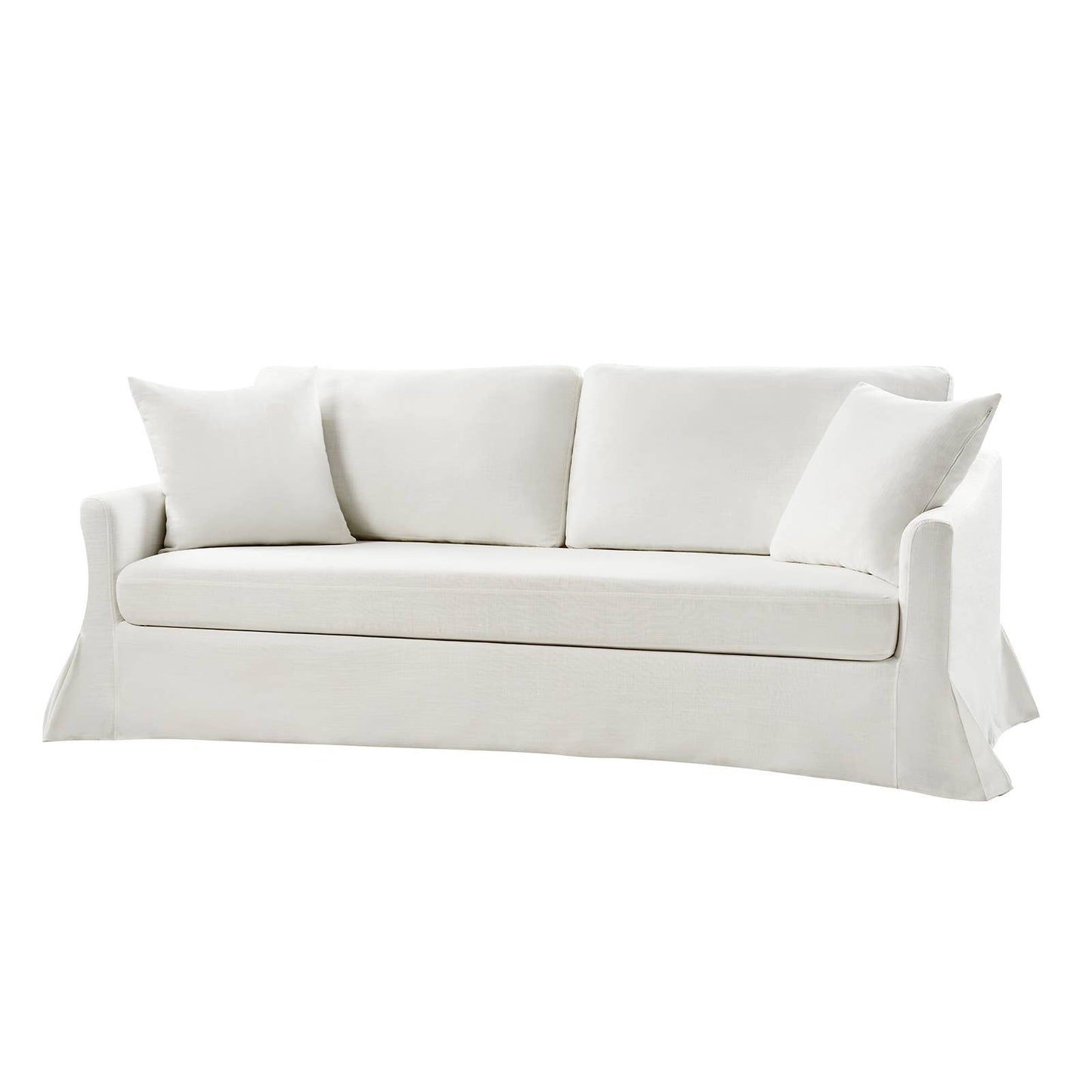 Patrice Slipcovered Sofa: White