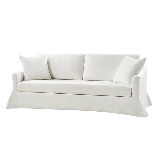 Patrice Slipcovered Sofa: White
