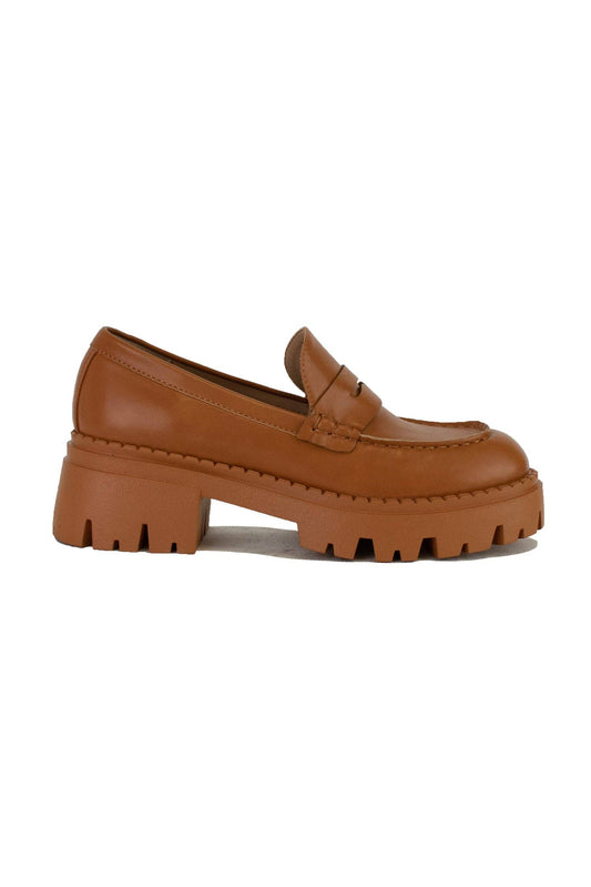 Camel Chunky Loafers