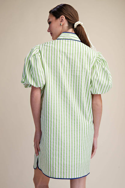 Navy Striped Dress