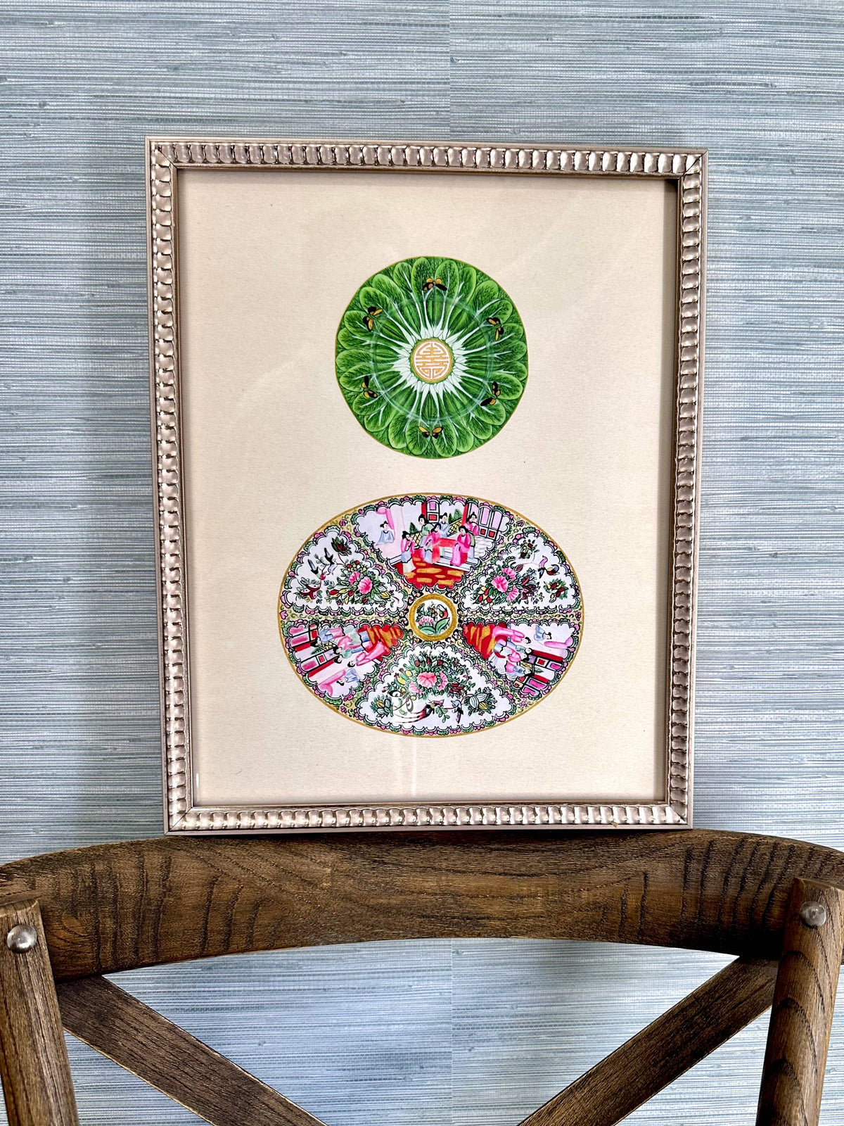 Bok Choy & Rose Medallion Print - 11x14"