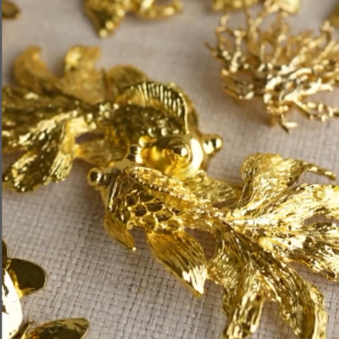 Gold Koi Fish Belt Buckle