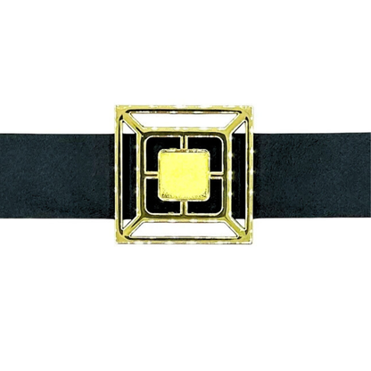 Black Genuine Leather Interchangeable Stretch Belt : 2