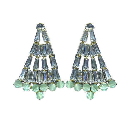 Crystal and Chalcedony Earrings