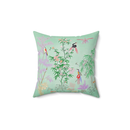 Birds in Paradise Throw Pillow: 20 × 20"