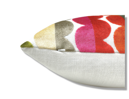 Grace Scalloped  Stripe Velvet Pillow - 22x22"