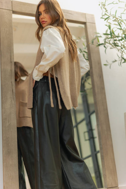 Vegan Leather Black Pants