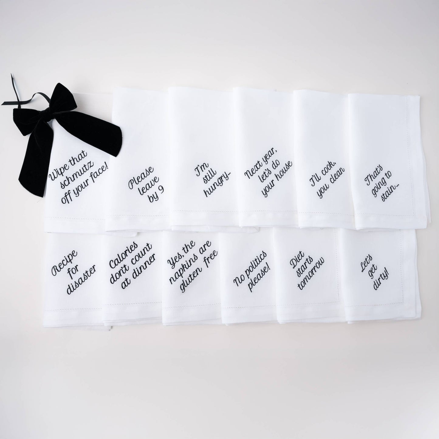 Mixed Messages Linen Dinner Napkins – Set of 12: Dusty Rose