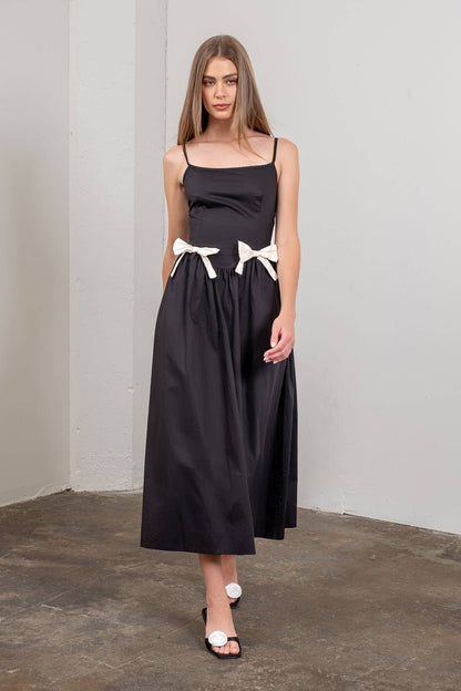 RIBBON MIDI DRESS