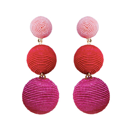 Pink, Red and Purple Holiday Earrings