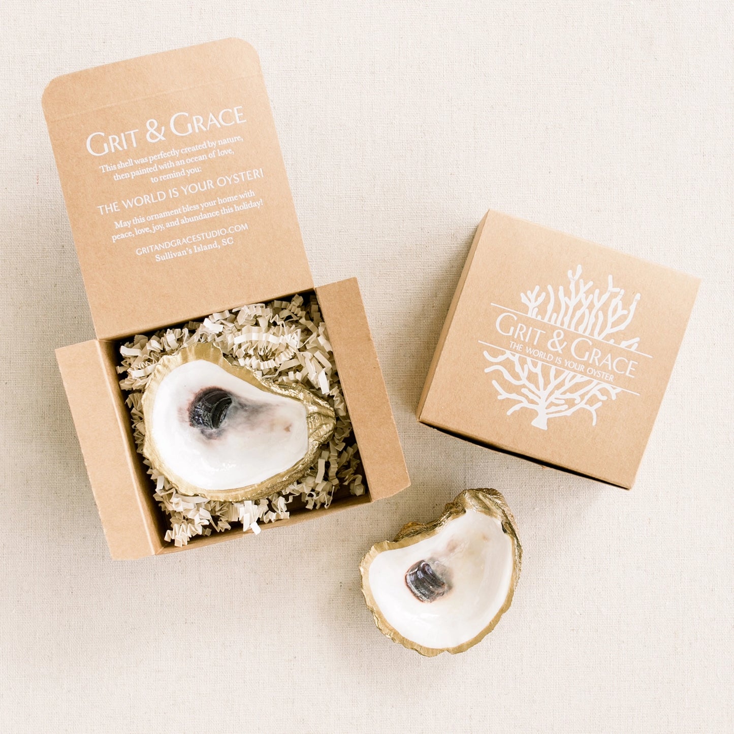 Oyster Jewelry Dish - Gold