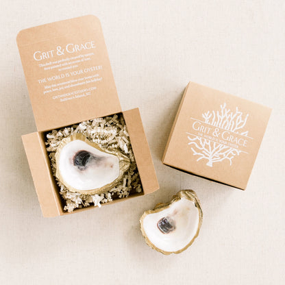 Oyster Jewelry Dish - Gold