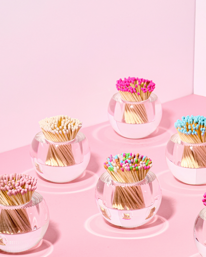 Hot Pink Matches in Round Container