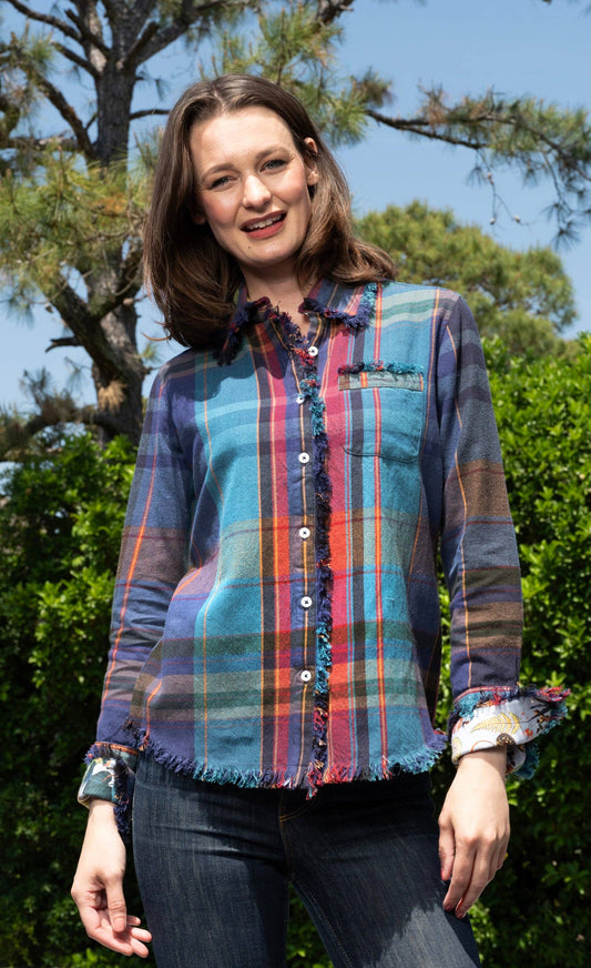 Festive Plaid Button Down