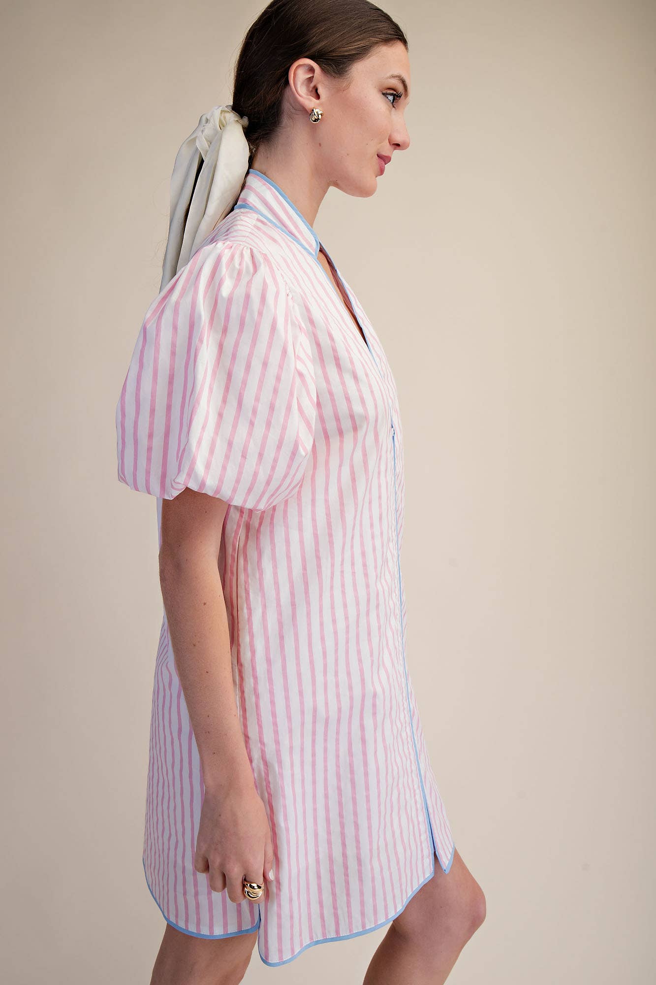 Navy Striped Dress