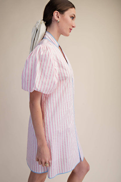 Navy Striped Dress