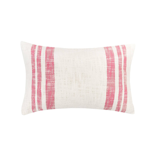Pink Hibiscus Striped Pillow - 14x22"