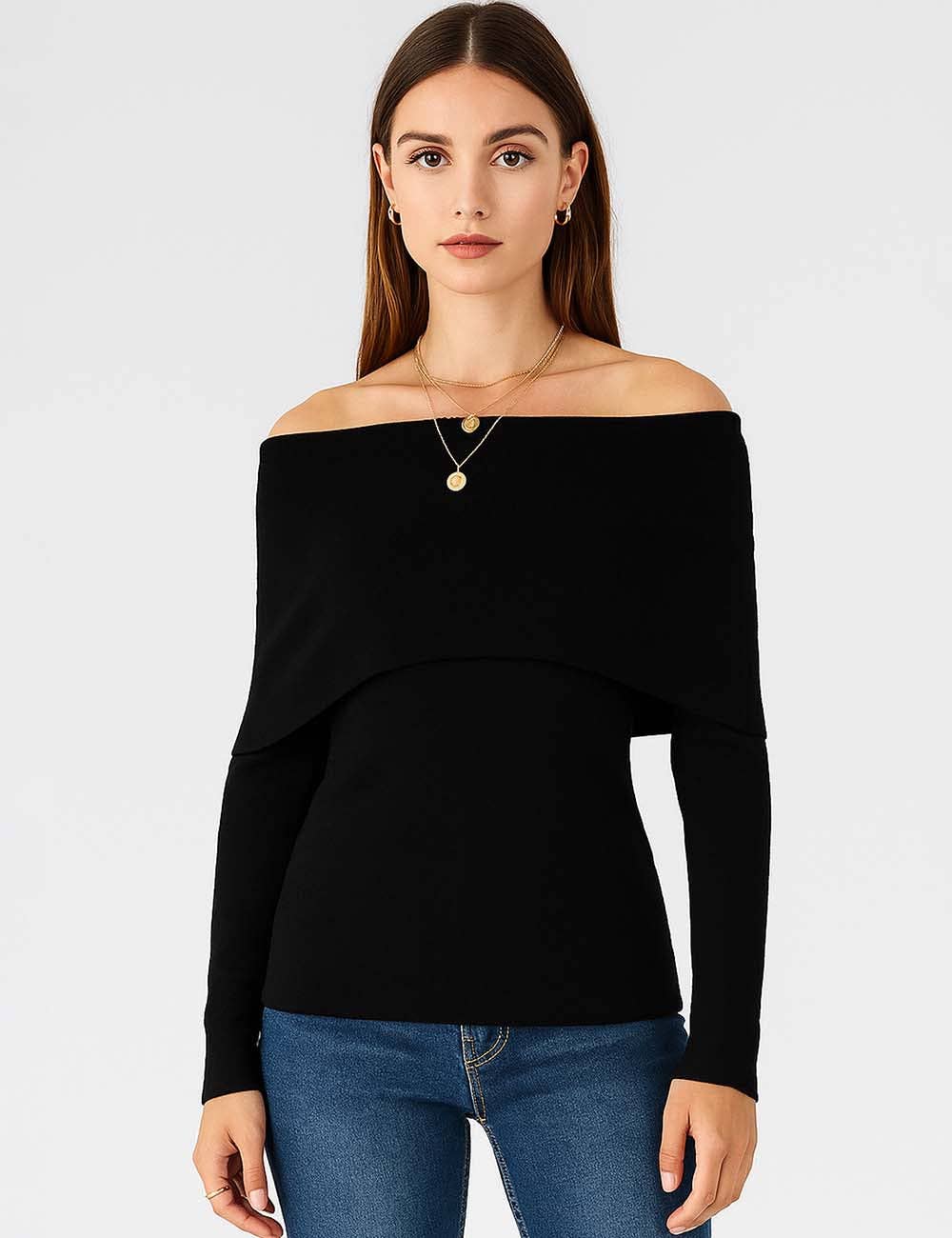 Black Off-Shoulder Top