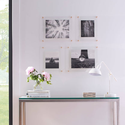 11x14" Modern UV-Grade Acrylic Floating Wall Frame: Gold