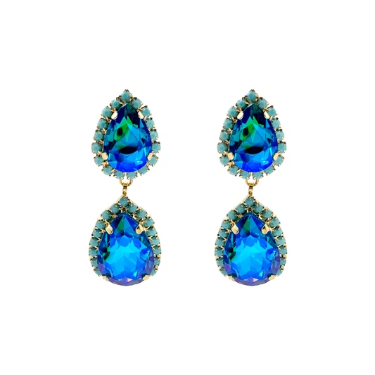 Louise Earrings: Turquoise & Blue