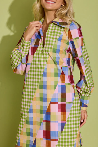 KIMMY DRESS - DIAGONAL CHECK
