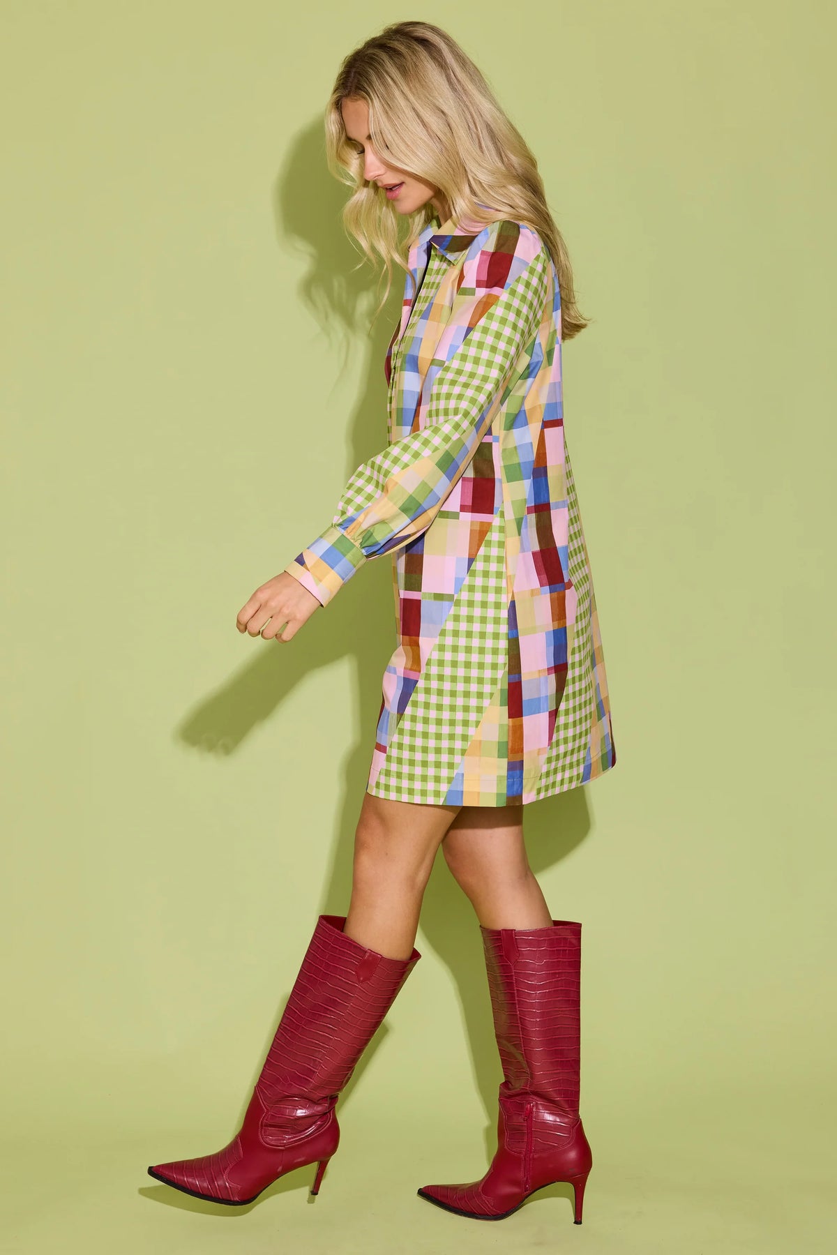 KIMMY DRESS - DIAGONAL CHECK