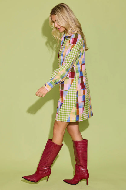 KIMMY DRESS - DIAGONAL CHECK