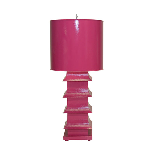 Hot Pink Pagoda Lamp