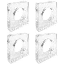 Load image into Gallery viewer, Acrylic Napkin Ring Set - Clear
