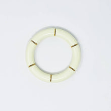 Load image into Gallery viewer, Plain Ivory Bamboo Acrylic Bracelet

